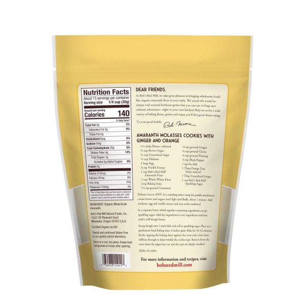 Bob s Red Mill Organic Amaranth Flour For Sale