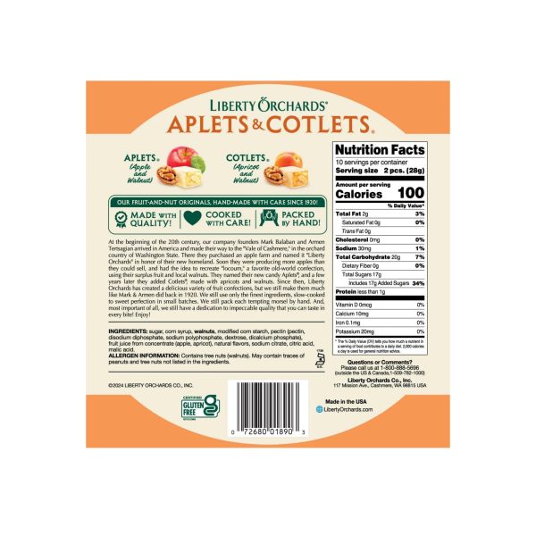 Liberty Orchards Aplets & Cotlets, 10 Ounce For Discount