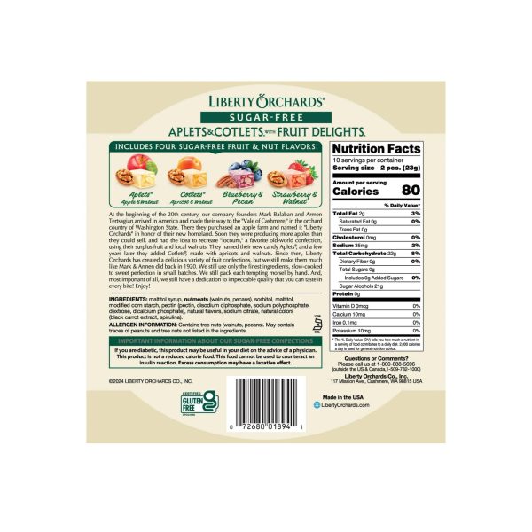 Liberty Orchards Sugar Free Aplets & Cotlets, 8 Ounce For Cheap