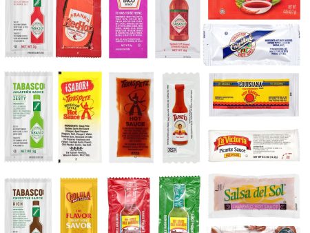 Snackathon Hot Sauce Packet Variety (18 Flavors, 180 Packets) Online Sale