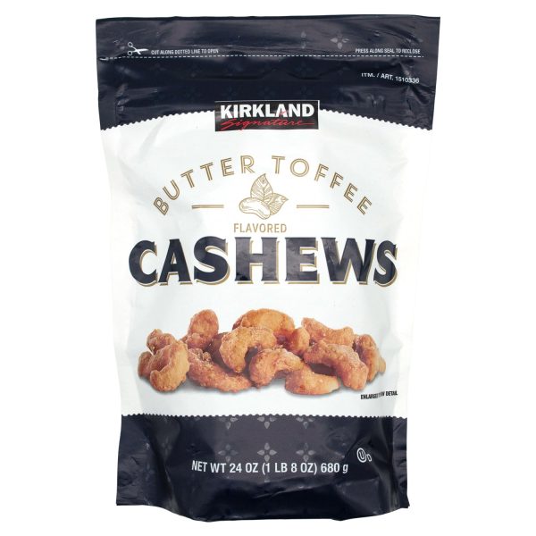 Kirkland Signature Butter Toffee Flavored Cashews For Cheap