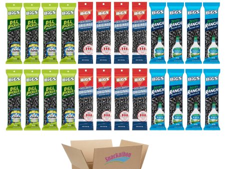 BIGS Sunflower Seeds Variety Pack (Original, Dill Pickle, Zesty Ranch), 2.75 Ounce Each, 8 per Flavor (Pack of 24) Cheap