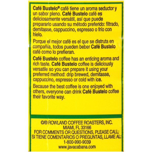 Café Bustelo Ground Coffee Fashion