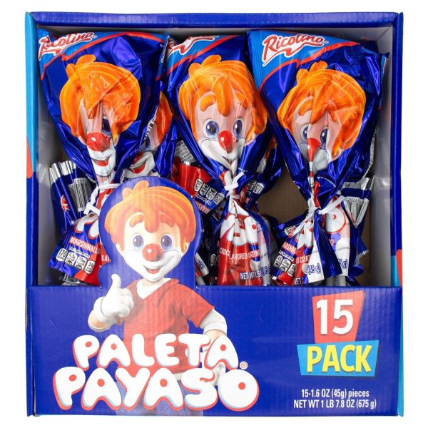 Ricolino Paleta Payaso Marshmallow Lollipop Fashion