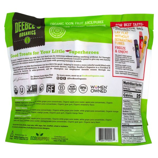 Deebee s Organic Superfruit Freezie Online