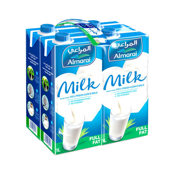 Almarai Full Fat Long Life Milk 1 Litre x Pack Of 4 Online