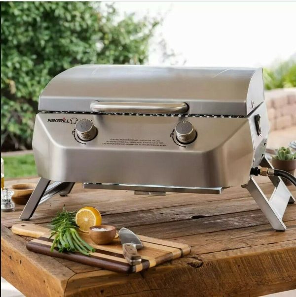 Nexgrill 2-Burner Stainless Steel Table Top Portable Propane Gas Grill Online Sale