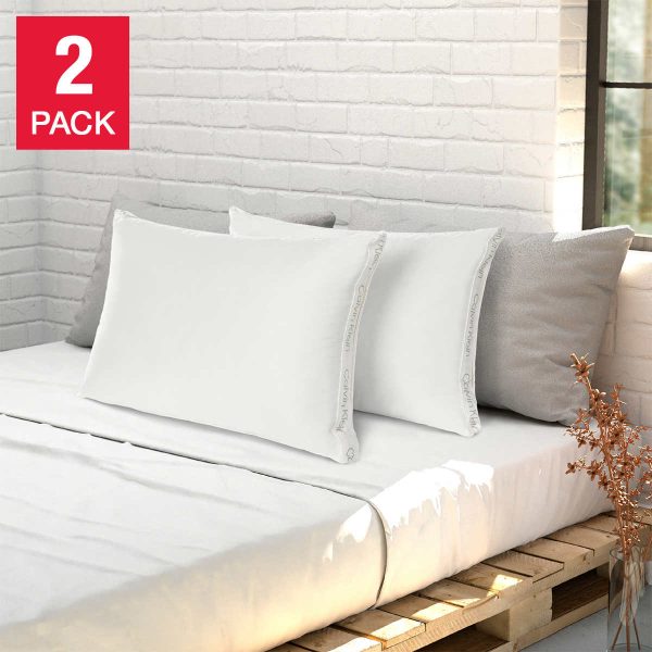 Calvin Klein - Premium Luxury Queen Size Pillows, 100% Cotton, 2 Pack--- clearance Cheap