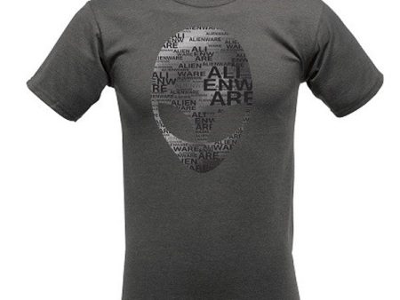 Alienware Arena Grey Heather Alien Font Gaming Gear T-shirt For Discount