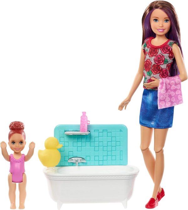 Barbie Skipper Babysitters INC Dolls and Playset Bath time Playset with Skipper Doll FHY97_FXH05---- clearance For Cheap