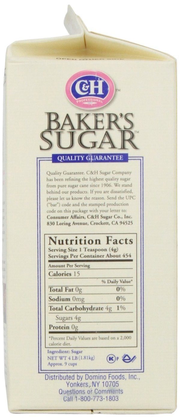 C&H Baker s Sugar, Ultrafine Pure Cane Sugar Fashion