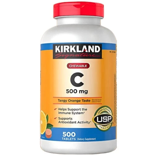 Kirkland Signature Chewable Vitamin C 500mg -500 Tabs Sale