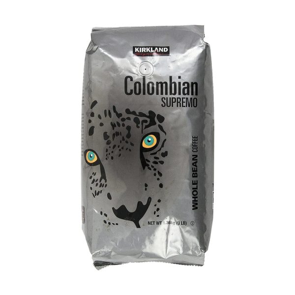 Kirkland Signature Colombian Supremo Coffee, Whole Bean, 3 lbs Online Sale