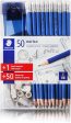 Staedtler Pencils Norica Graphite HB2 Graphic 101 Piece 50 Pencils + 1 Pencil Sharpener + 50 Eraser Caps HB For Sale