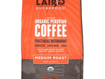 Laird Superfood Ground Organic Peruvian Coffee with Functional Mushrooms Online Sale