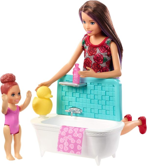 Barbie Skipper Babysitters INC Dolls and Playset Bath time Playset with Skipper Doll FHY97_FXH05---- clearance For Cheap