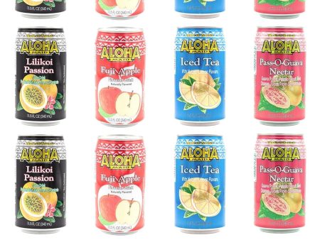 Aloha Maid Drinks, Signature Variety Pack, 4 Flavors, 3 Cans per Flavor, Total 12 Cans Online Hot Sale