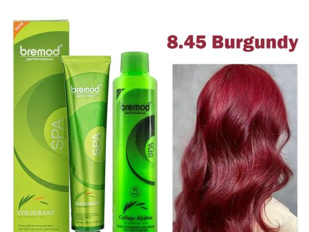 Bremod Performance 8.45 Burgundy Hair Color With Oxidizer - 100ml+100g Sale