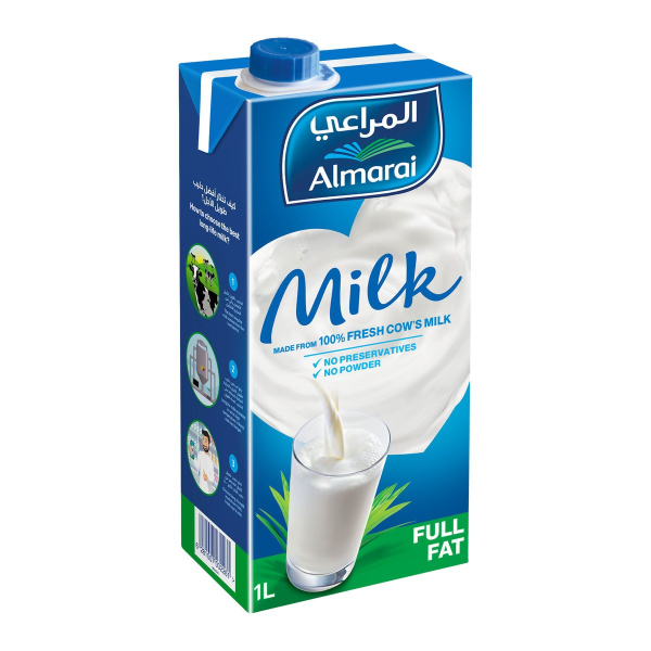 Almarai Full Fat Long Life Milk 1 Litre x Pack Of 4 Online