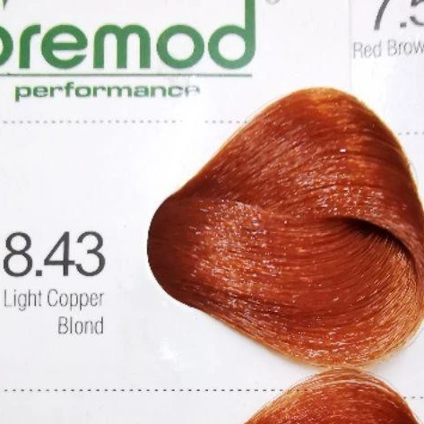 Bremod Performance 8.43 Light Copper Blond Hair Color With Oxidizer - 100ml+100g on Sale