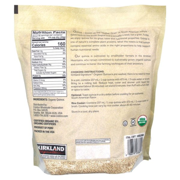 Kirkland Signature Organic Quinoa Supply