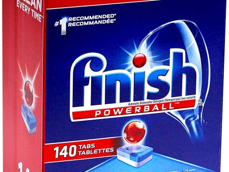 Finish Powerball Automatic Dishwasher Detergent, All in 1 Ultra Powerful Clean, 2.4 KG - 140 Tabs on Sale