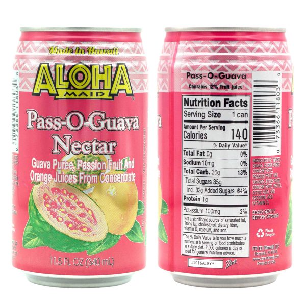 Aloha Maid Drinks, Guava Variety Pack, 3 Flavors, 4 Cans per Flavor, Total 12 Cans For Cheap