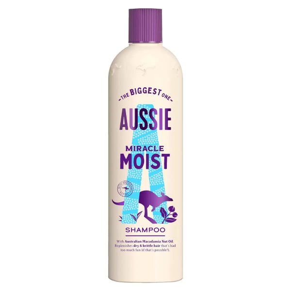 Aussie Miracle Moist Shampoo 675ml & Conditioner 470ml with Macadamia Nut Oil Online now