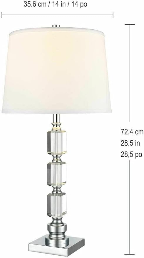 Bridgeport Designs 2-pack Crystal Table Lamp Set – Silver Online now