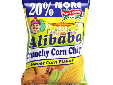 Alibaba Crunchy Corn Chips Sweet Corn Flavor - 120g For Cheap