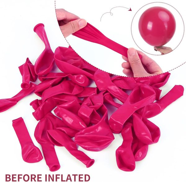 Birthday Party Decoration Balloons Maroon - 10 Pcs Online now