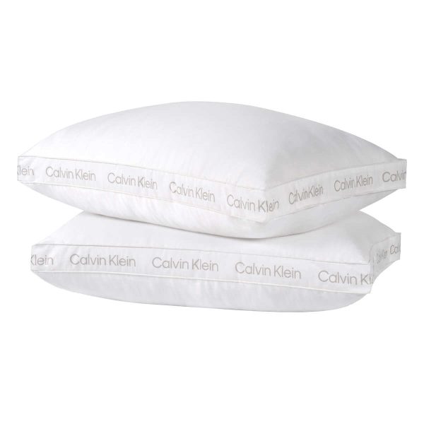 Calvin Klein - Premium Luxury Queen Size Pillows, 100% Cotton, 2 Pack--- clearance Cheap