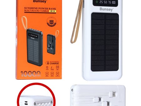 Bunsey Portable Fast Charging Solar Power Bank 10000mAh BY-13 Discount