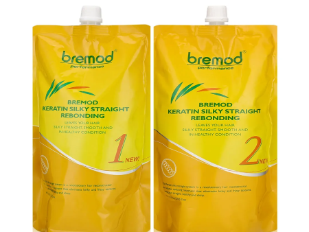 Bremod Keratin Silky Straight Rebonding Set (1)+(2) - 800ml+800ml Discount