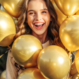 Birthday Party Decoration Balloons Metallic Gold - 10 Pcs Online Sale