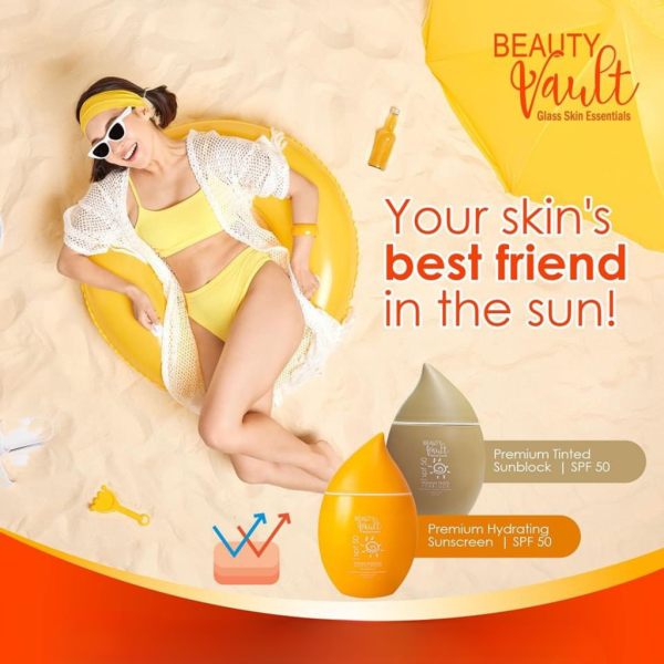 Beauty Vault Premium Tinted Sunblock SPF50 - 50g on Sale