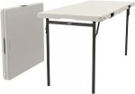 Lifetime Commercial Grade Lightweight Fold In Half Table, comfortably up to 8 seat - 183Cm, 6 ft. For Cheap