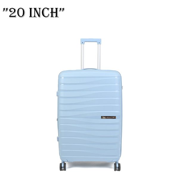 American Flyer Luggage Bag 20 Inch Cabin Size Luggage Trolly - Light Blue For Discount