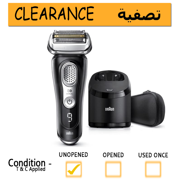 Braun Series 9 Electric Wet & Dry Shaver with Cleaning & Charging Station, 9360cc----------Clearance Online Sale