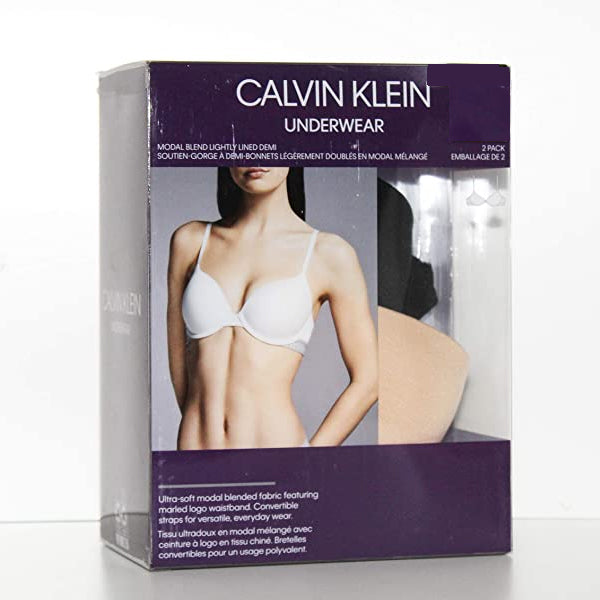 Calvin Klein Modal Blend Lightly Lined Demi Women s Bra (Pack of 2). Online Sale