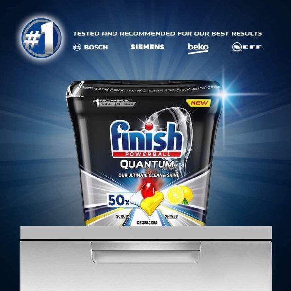 Finish Powerball Quantum Ultimate Dishwasher 48 Tablets Pack - 600g Discount