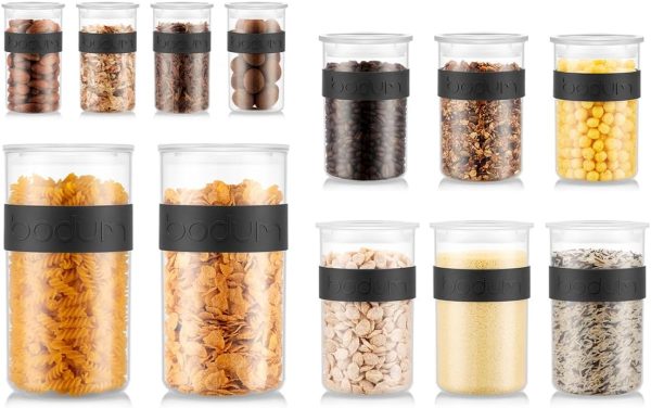 Bodum Storage Jar, Black, Set of 12 Online now