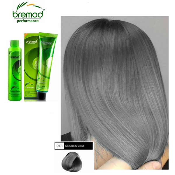 Bremod Performance 9.01 Metallic Gray Hair Color With Oxidizer Online Sale