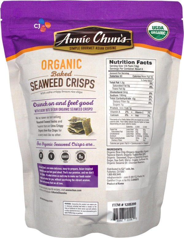 Annie Chun’s Baked Seaweed Crisps Online