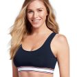 Jockey Bralettes Retro Stripe Removable Cups Super Soft Underband Stretch Cotton (2 Pack) Cheap