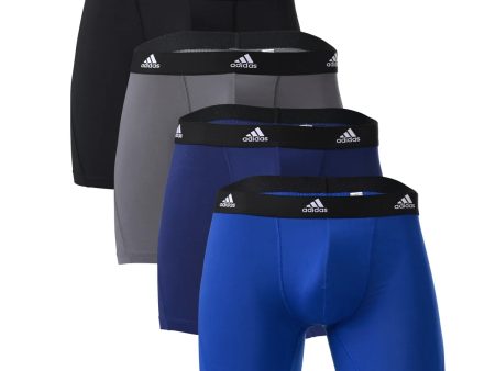 Adidas Men s Active Micro Flex Boxer Briefs, 4-pack For Discount