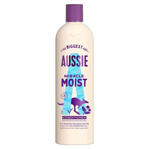 Aussie Miracle Moist Shampoo 675ml & Conditioner 470ml with Macadamia Nut Oil Online now