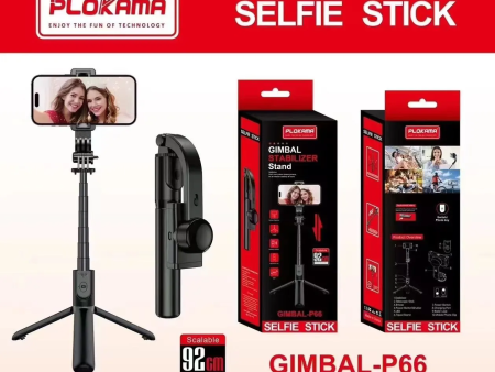 Plokama Gimbal Stabilizer Stand Selfie Stick - P66 on Sale