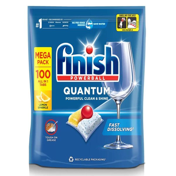 Finish Powerball Quantum Dishwasher Tablets  100 Pack Online now