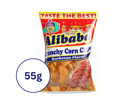 Alibaba Crunchy Corn Chips Barbecue Flavor - 55g Online Sale